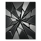 Monochrome Geometric Fractured Shard Rug