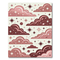 Celestial Dusty Rose Starry Night Rug