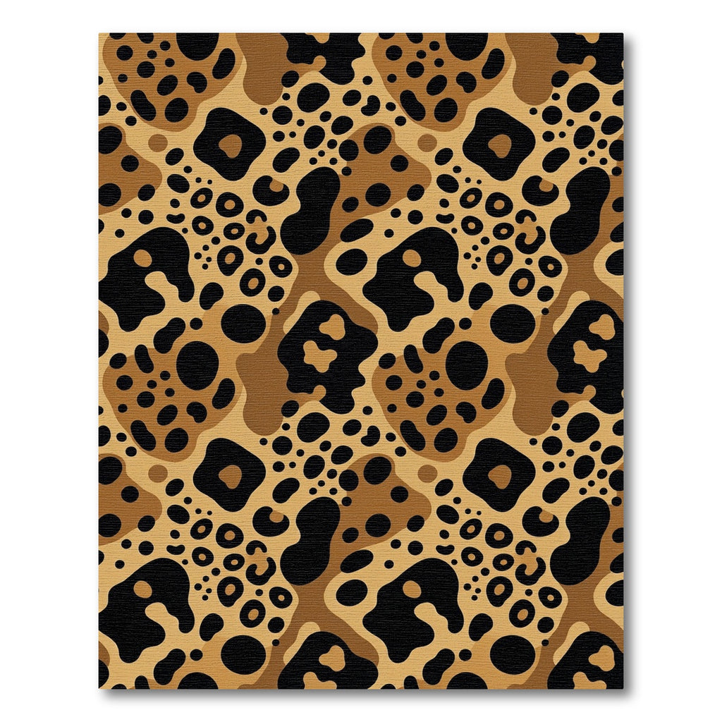 Bold Brown Leopard Spots Rug