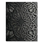 Charcoal Geometric Arabesque Interlace Rug