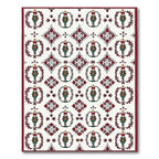 Crimson Nutcracker Medallion Border Rug