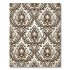 Elegant Cream Baroque Scroll Rug