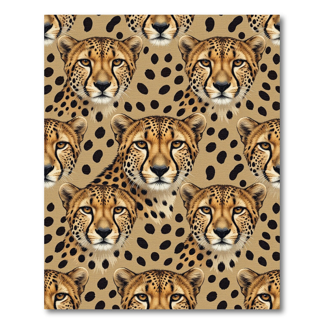 Golden Cheetah Spots Wild Animal Rug