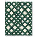 Emerald Green Geometric Interwoven Lattice Rug