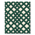 Emerald Green Geometric Interwoven Lattice Rug