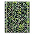 Lush Green Botanical Trellis Garden Rug