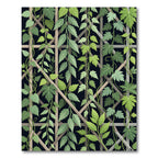 Lush Green Botanical Trellis Garden Rug