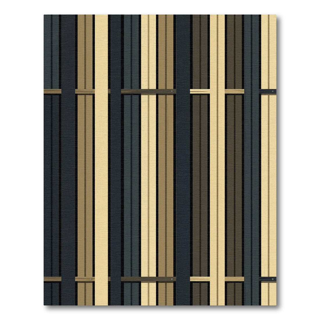 Neutral Toned Vertical Stripe Rug