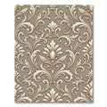 Ornate Floral Scrollwork Damask Rug