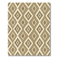 Neutral Earthy Tone Ikat Diamond Rug