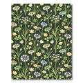 Botanical Wildflower Meadow Forest Green Rug