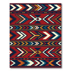 Bold Red Geometric Arrow Talavera Rug