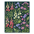 Vibrant Purple Pink Blossom Garden Rug