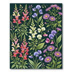 Vibrant Purple Pink Blossom Garden Rug