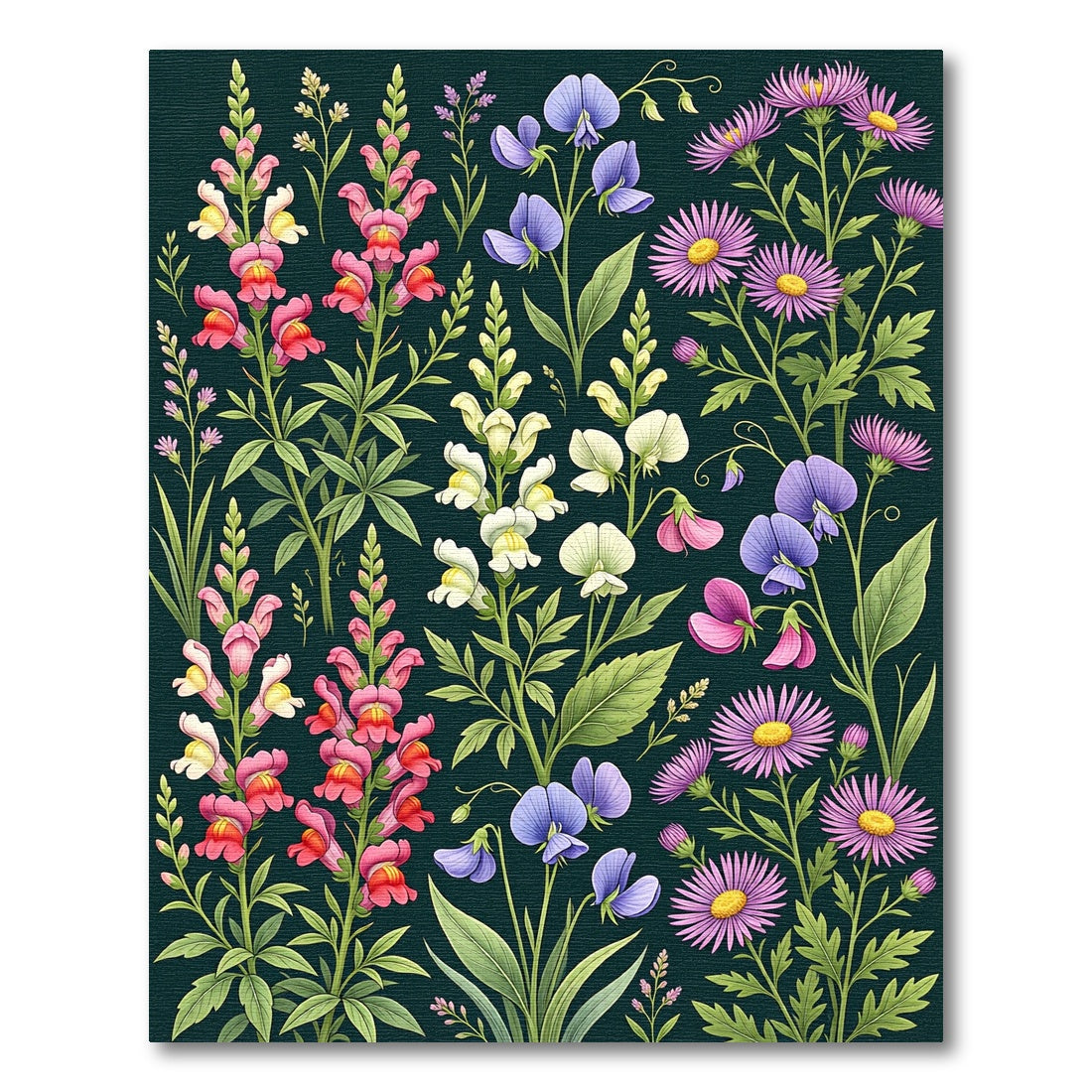 Vibrant Purple Pink Blossom Garden Rug