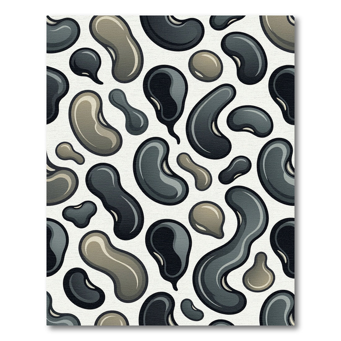 Shaded Gray Bean Toned Art Rug
