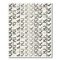 Neutral Tones Checkered Grid Rug