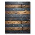 Textured Wood Grain Horizontal Blocks Rug