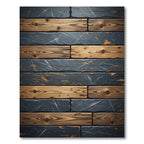 Textured Wood Grain Horizontal Blocks Rug