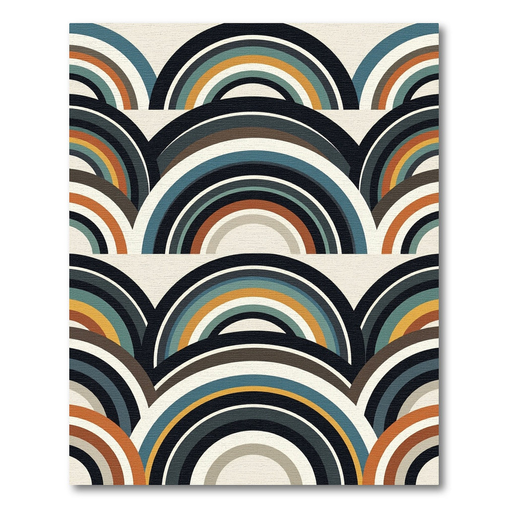 Mid Century Modern Arc Waves Rug