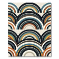 Mid Century Modern Arc Waves Rug