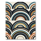 Mid Century Modern Arc Waves Rug