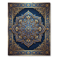 Deep Blue Golden Royal Medallion Rug