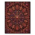 Radiant Amber Arrow Sunburst Medallion Rug
