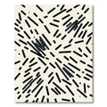 Strokes Scattered Black White Rug