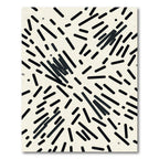 Strokes Scattered Black White Rug