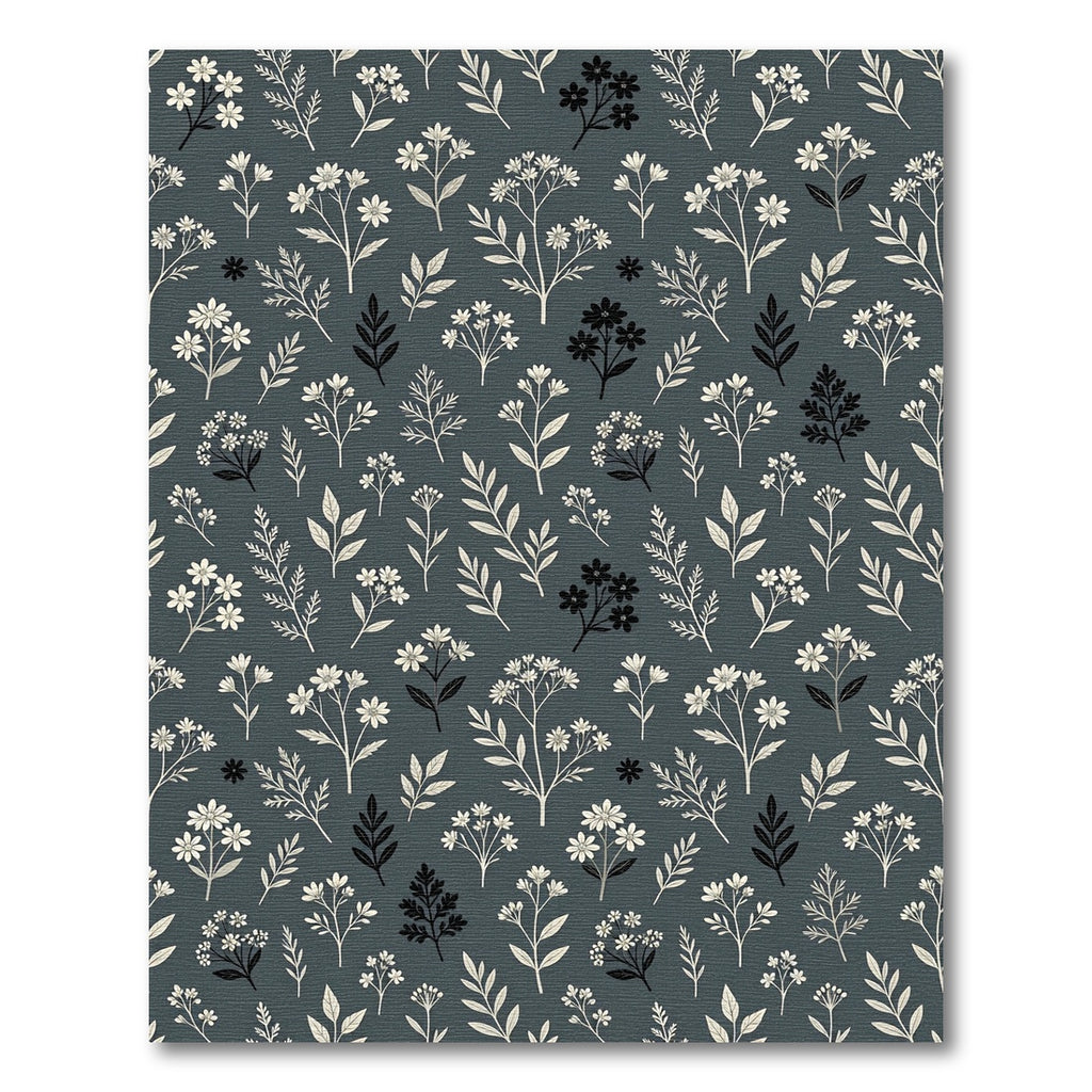 Delicate Floral Spray Woodland Motif Rug