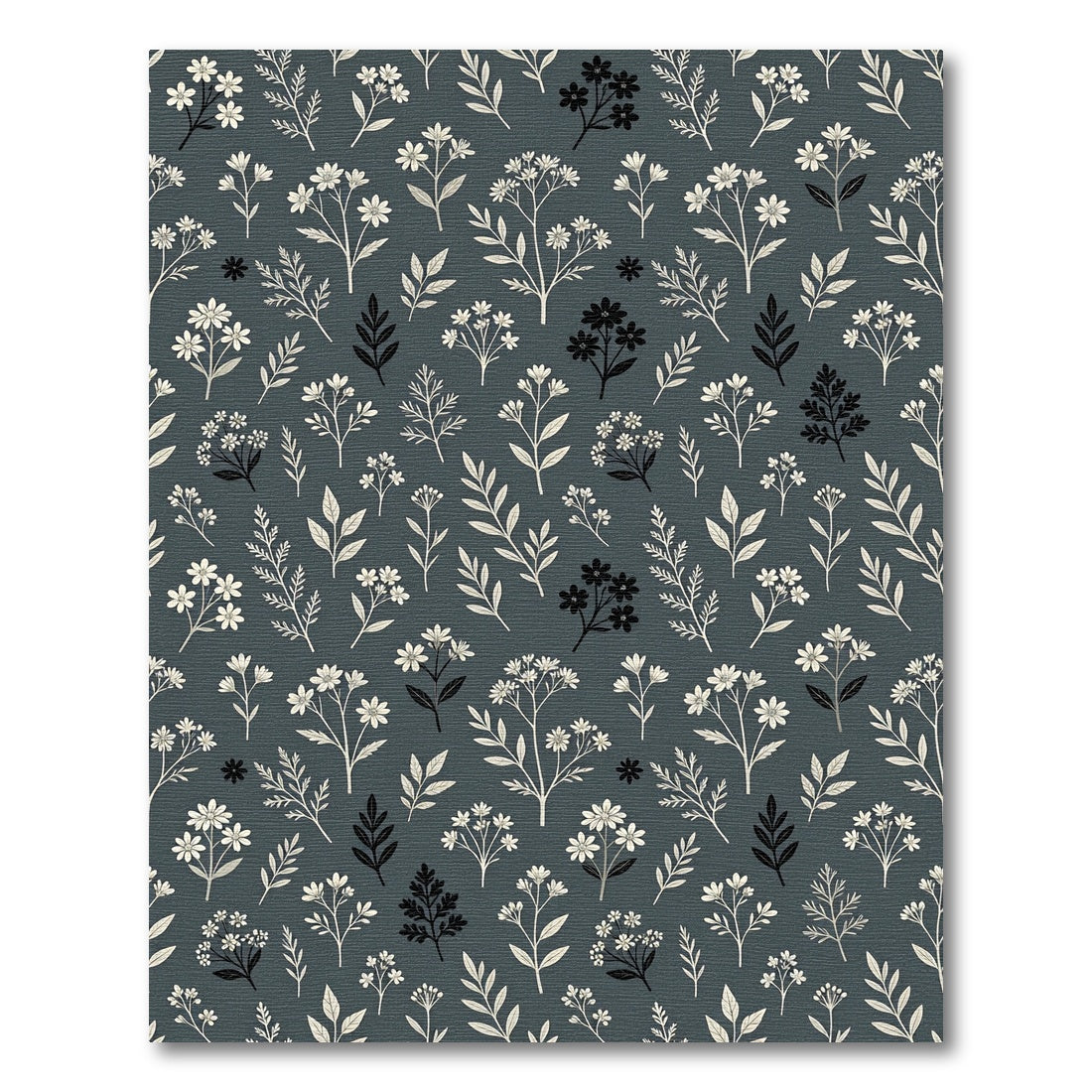 Delicate Floral Spray Woodland Motif Rug