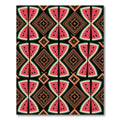 Retro Watermelon Geometric Tribal Rug