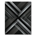 Monochrome Geometric Abstract Intersecting Lines Rug