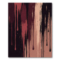 Black and Burgundy Vertical Drip Abstract Rug