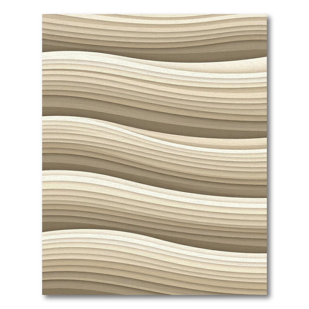Neutral Sand Wavy Gradient Texture Rug