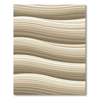Neutral Sand Wavy Gradient Texture Rug
