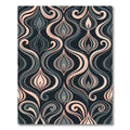 Elegant Peach and Charcoal Swirls Rug