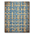 Woven Blue Tan Diamond Texture Rug