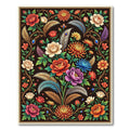 Vibrant Floral Feather Arrangement Rug