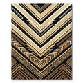 Geometric Chevron Black Gold Rug
