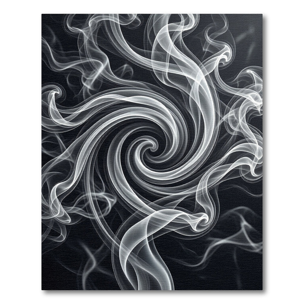 Ethereal White Swirl Smoke Rug