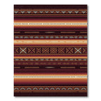 Earthy Brown Southwestern Geometric Striped Rug