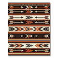Earthy Tribal Arrow Stripe Geometric Composition Rug
