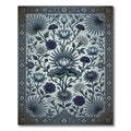 Elegant Blue Lotus Botanical Garden Rug