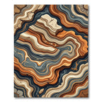 Earthy Stone Swirl Inlay Rug