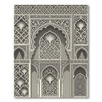 Intricate Gilded Arabesque Arch Scrollwork Rug