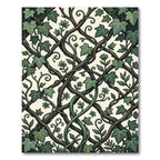 Botanical Sage Green Ivy Intertwined Vines Rug