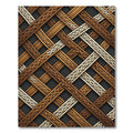 Woven Rustic Wood Lattice Background Rug