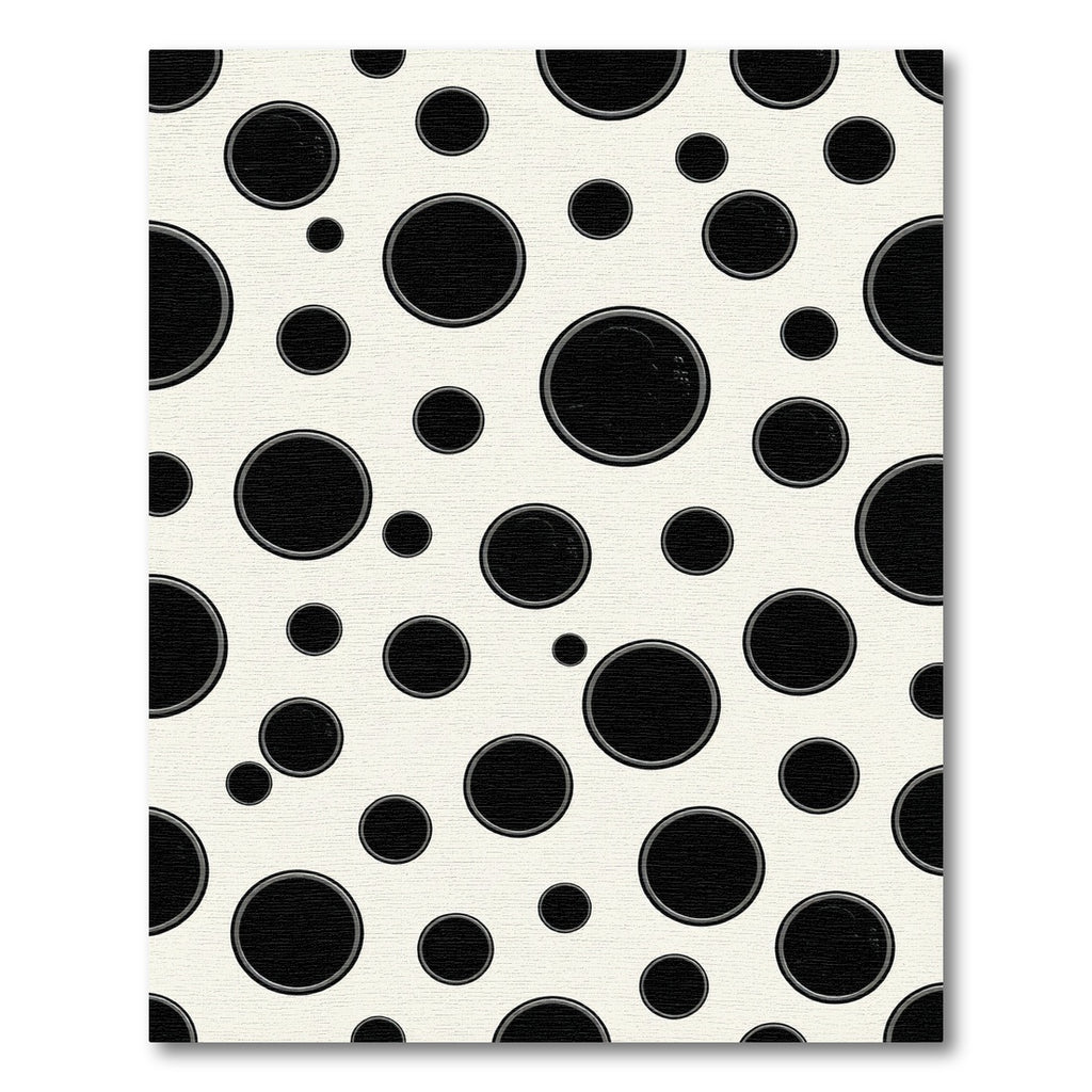Modern Monochrome Polka Dot Art Rug